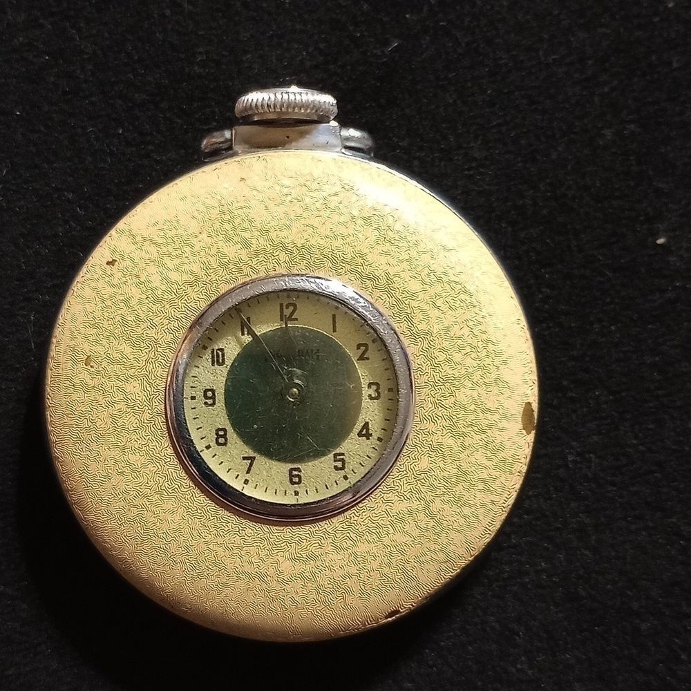 VINTAGE Antique Ingraham Half Hunter Dollar 1940s Pocket Watch - Works